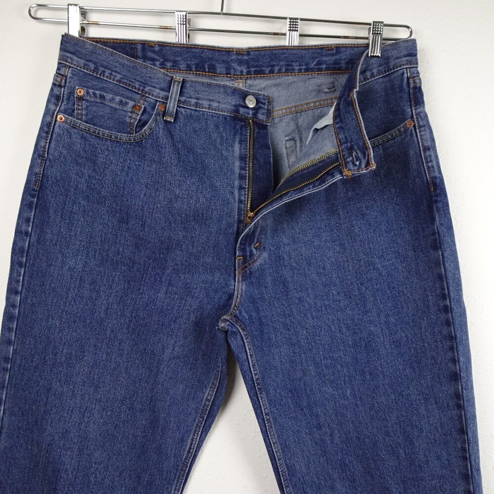 Levi's 550 Relaxed Jeans Men's Size 42x32 Blue Denim Cotton Loose Fit - Picture 4 of 10
